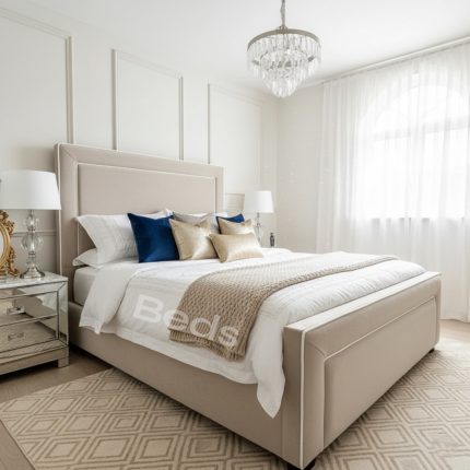 Ria Luxury Bed Frame With Contrast Piping