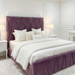 Claret Ottoman Upholstered Storage Bed With Mattress & Storage Options