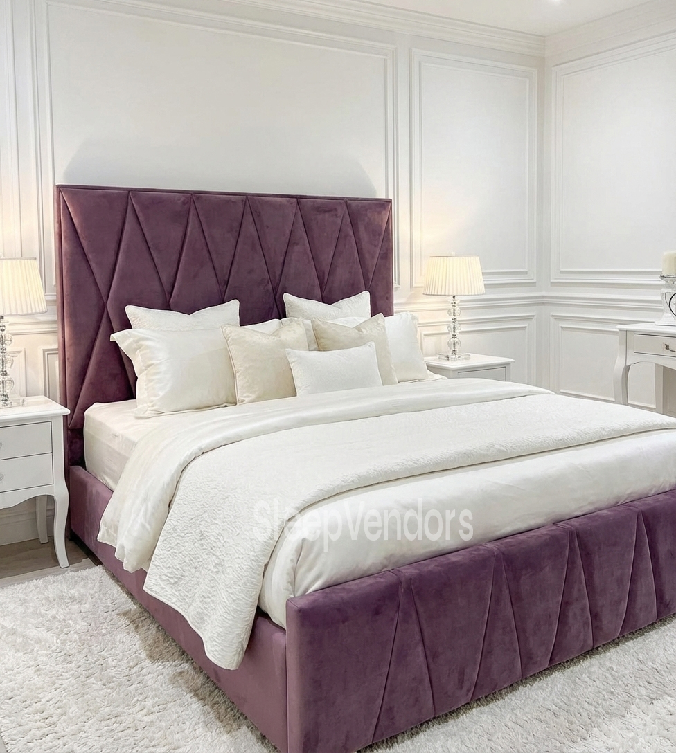 claret Claret Ottoman Upholstered Storage Bed With Mattress & Storage Options - Image 1