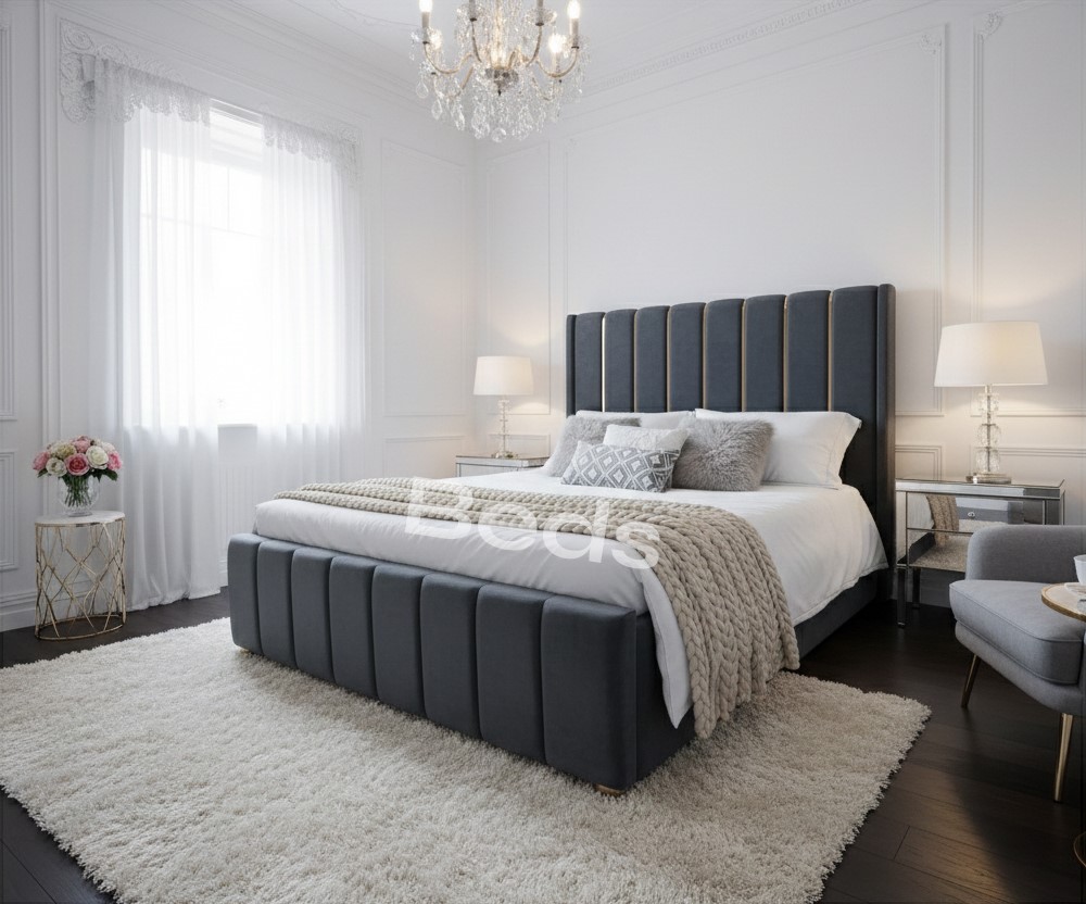 pindra Pindra Luxury Panel Design Bed Frame - Image 1